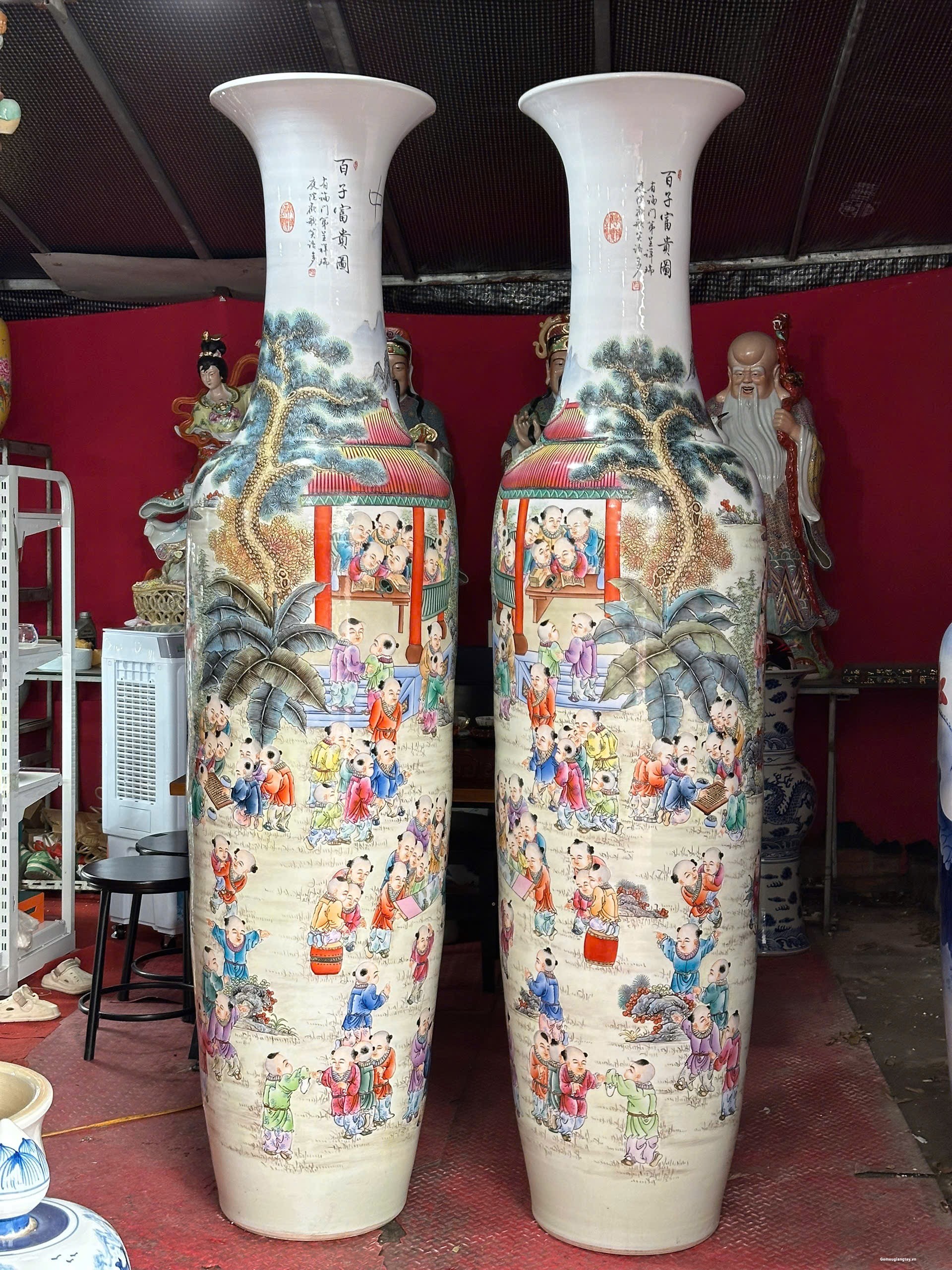 Đôi Lộc Bình Kỹ Thuật Cao 220 cm