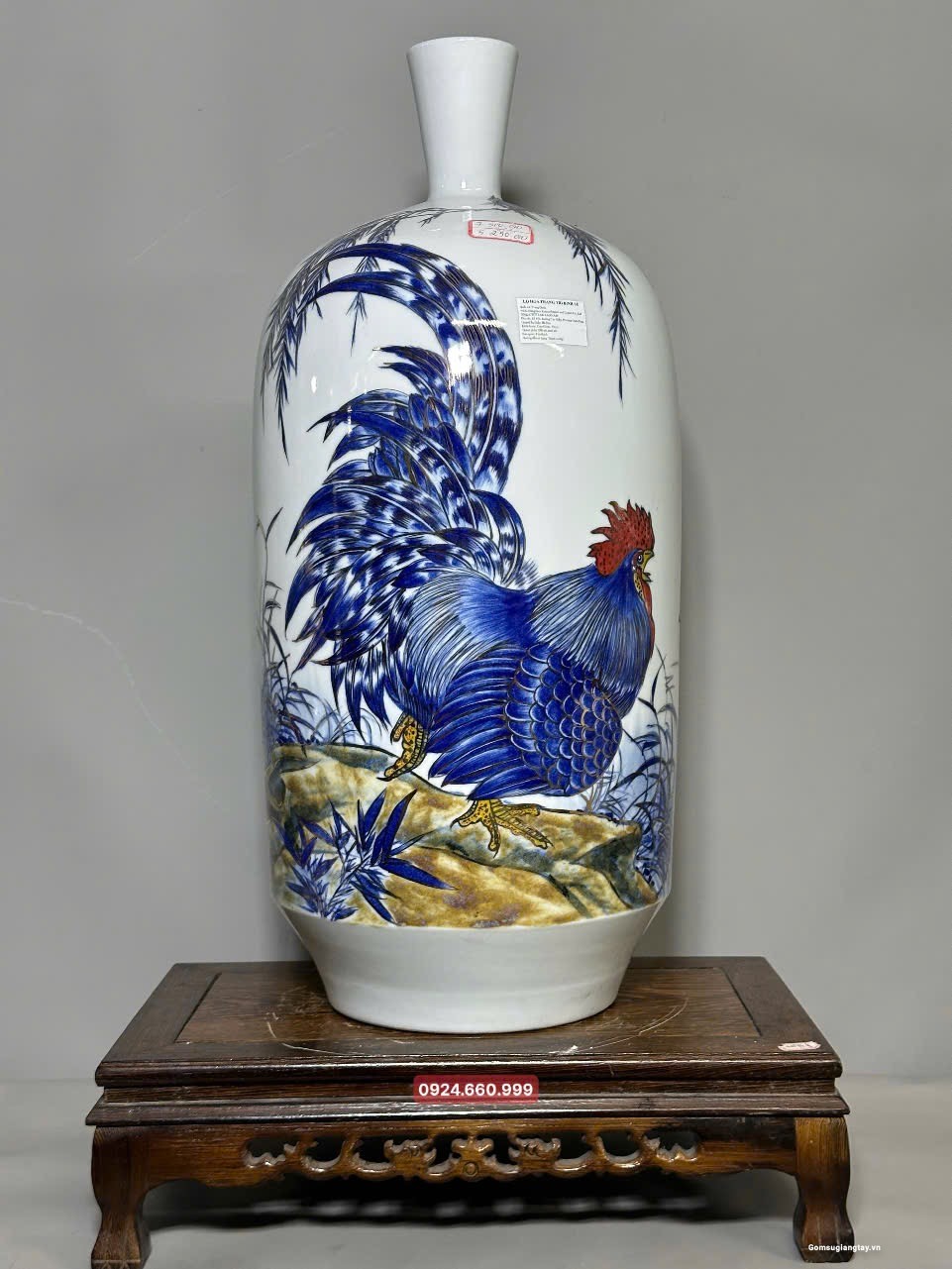 Bình tích lộc vẽ kim kê 2