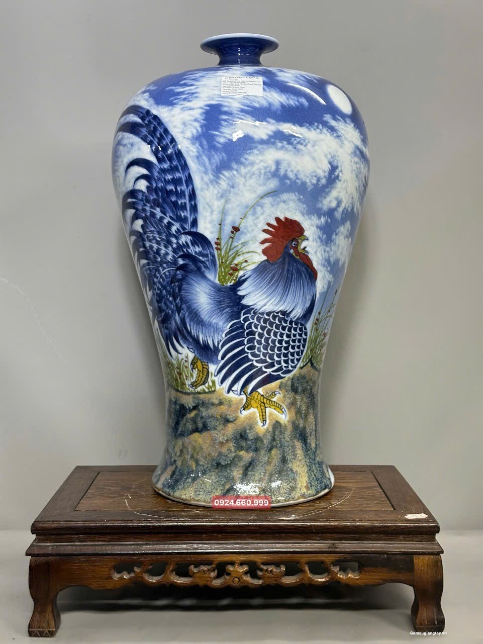 Bình hút lộc vẽ kim kê