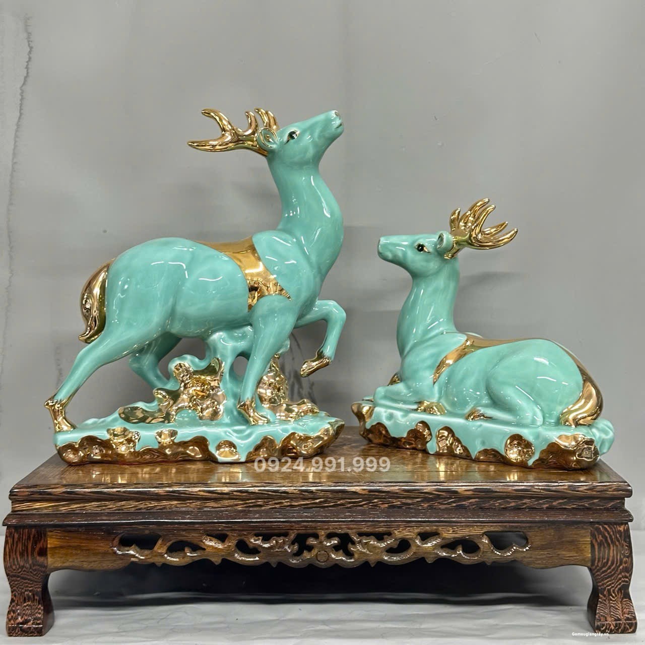 Đôi nai tài lộc cao 34 x 28