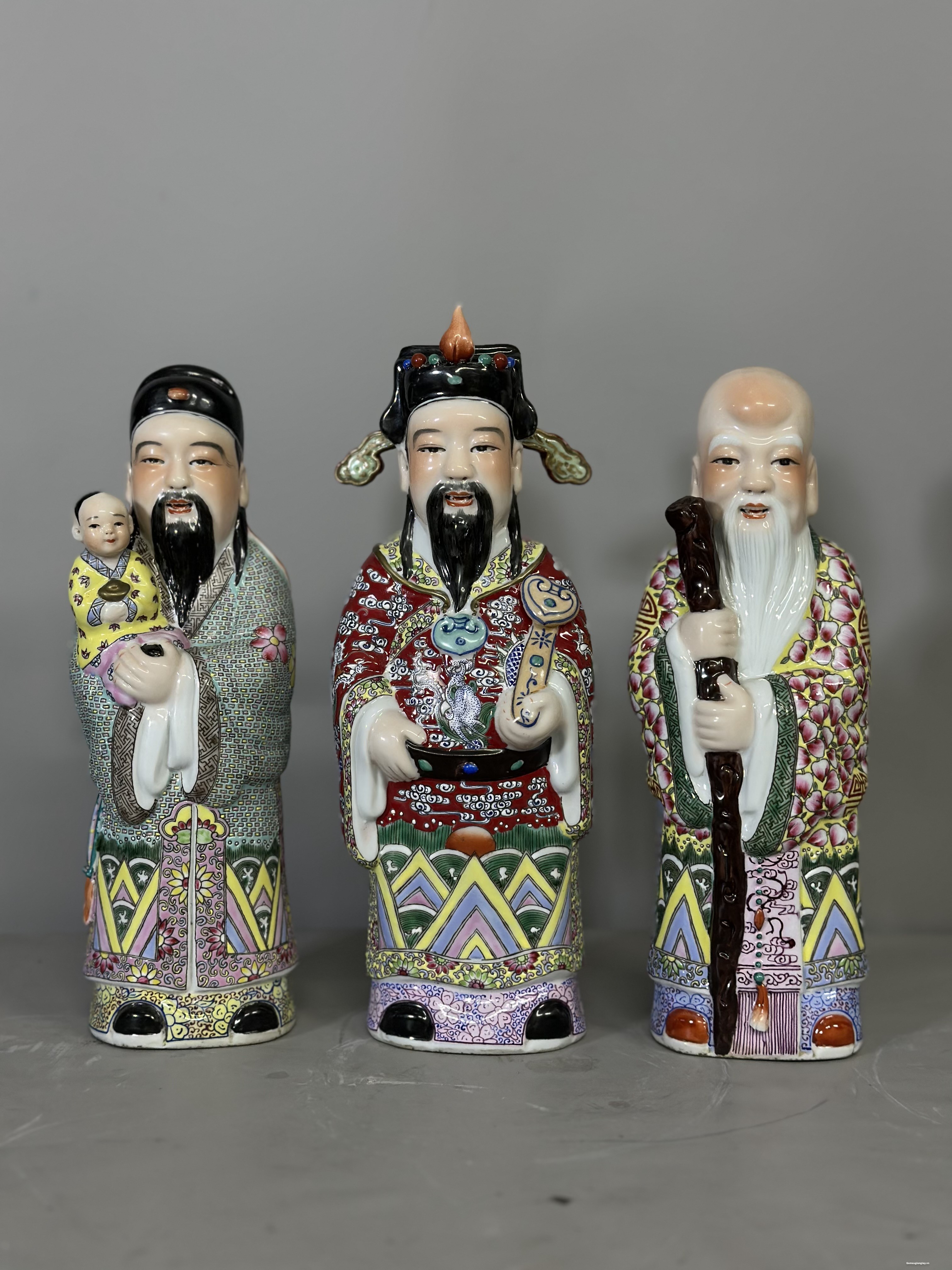 Bộ tam đa gấm nhỏ cũ