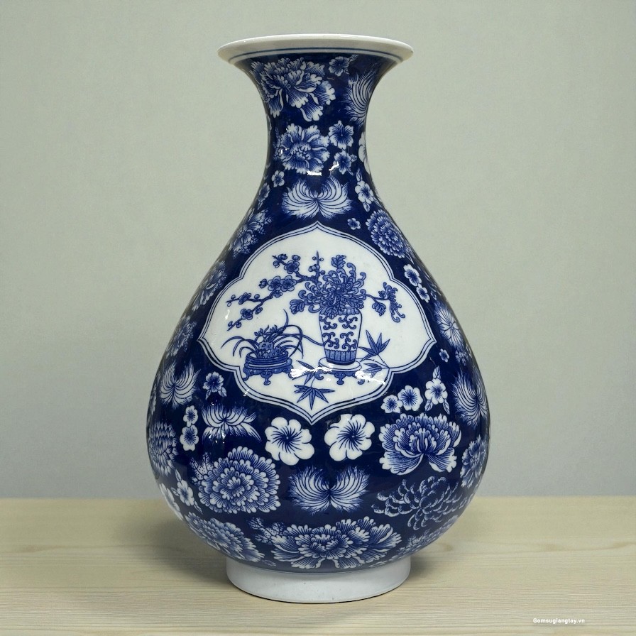 Bình tì bà vẽ tay