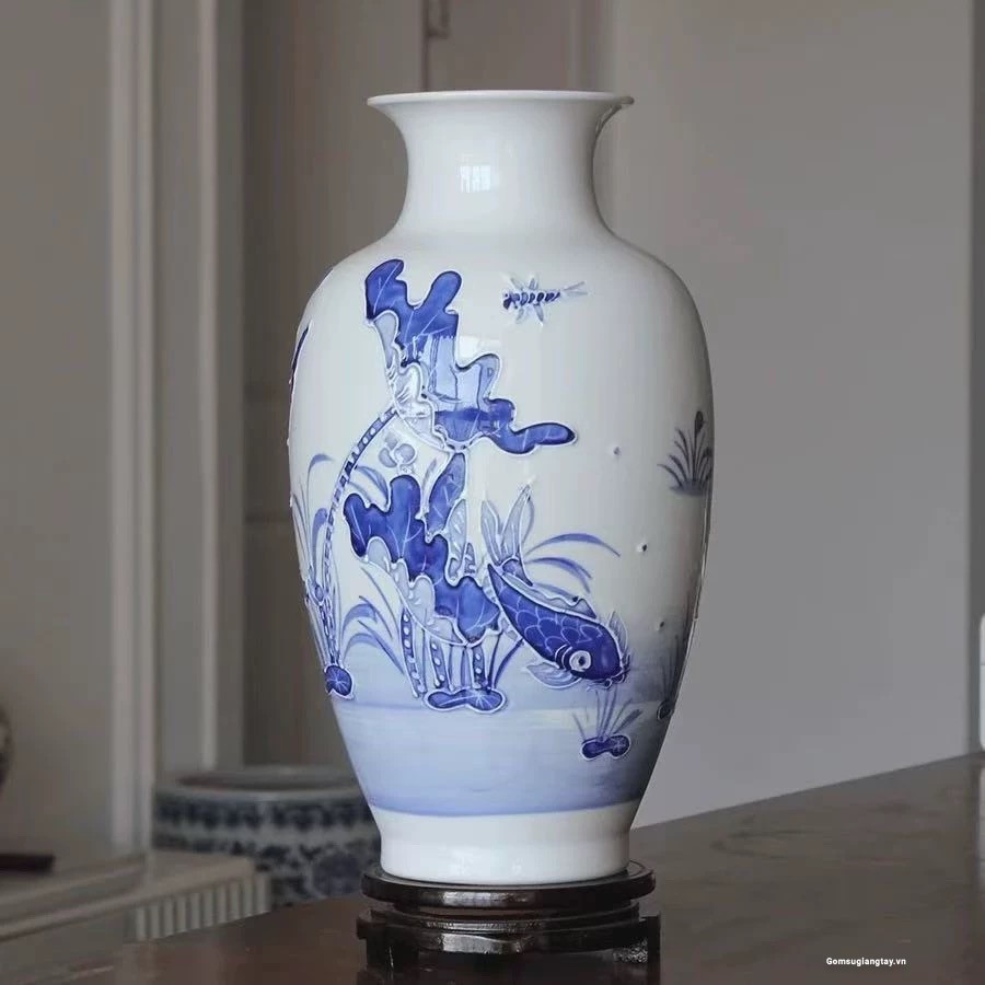 Bình sen nổi cao 45