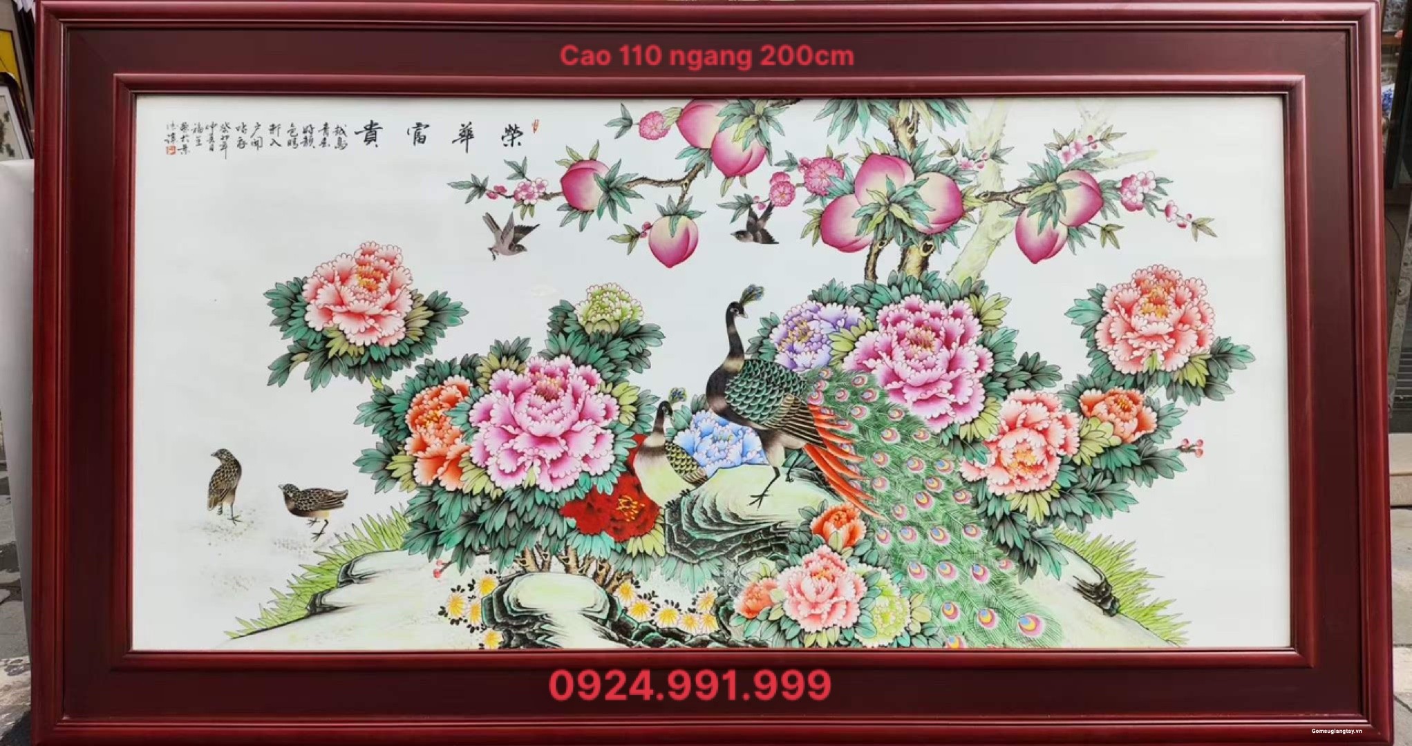 Tranh vẽ tay hàng nghệ nhận cao 1,1m ngang 2m