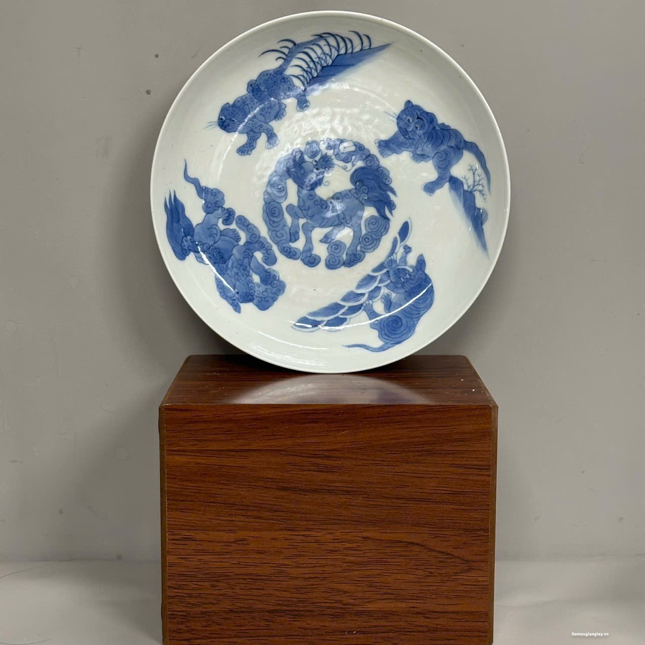 Đĩa tứ linh 19 cm